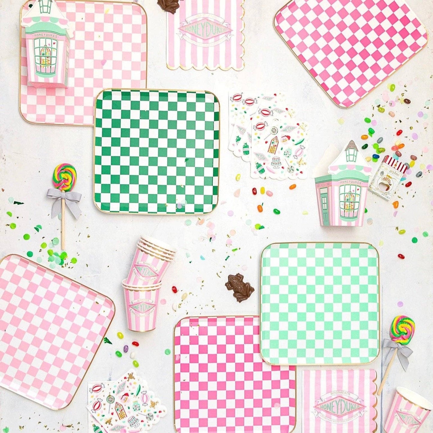 HARRY POTTER X BONJOUR FÊTE HONEYDUKES LARGE CHECKER PLATES
