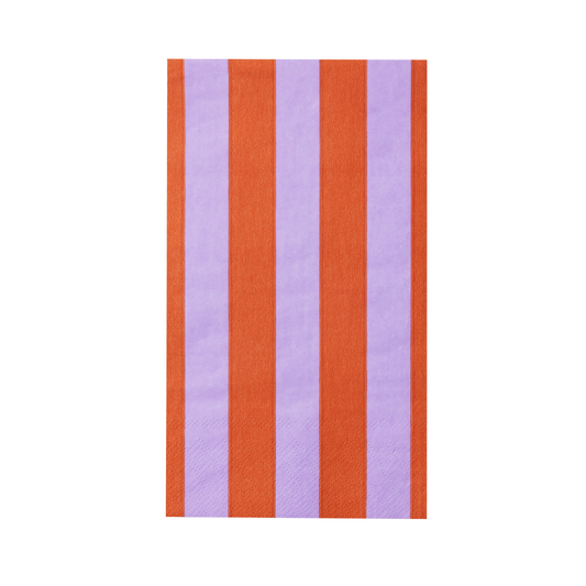 SUNKISSED ORANGE & LILAC SIGNATURE CABANA STRIPE GUEST TOWELS