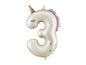 Foil Balloon Number Unicorn 36.5IN