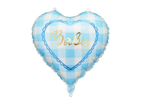 Foil Balloon Heart Baby Light Blue (35CM)