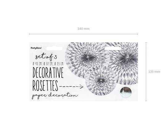 Decorative Rosettes- Silver