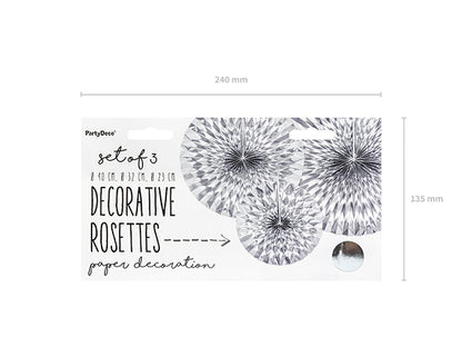 Decorative Rosettes- Silver