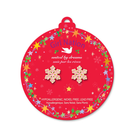 Jingle All The Way Snowflake Post Earrings