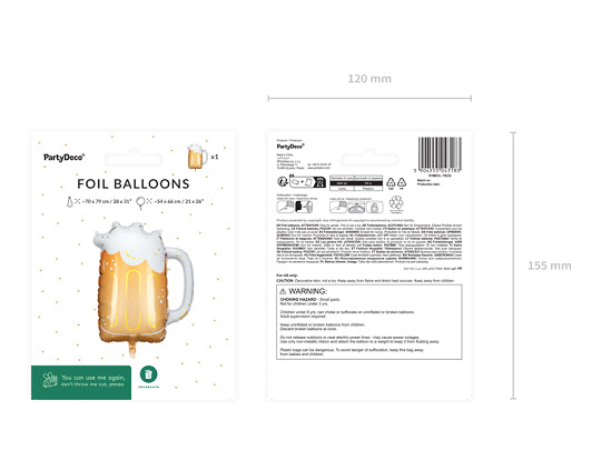 Foil Balloon Beer (66X54CM)