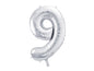 Foil Balloon Number Silver
