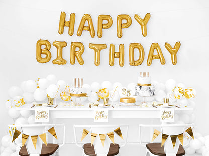 Happy Birthday Gold Foil Balloons