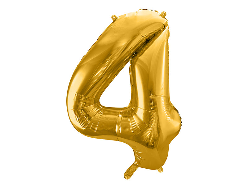 Foil Balloon Number 33.9IN Gold