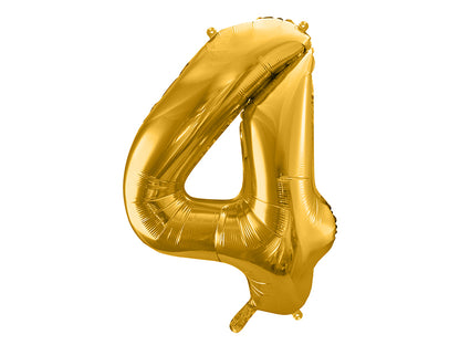Foil Balloon Number 33.9IN Gold