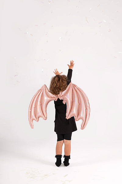 Foil Balloon Bat Wings- Pink Hologrpahic