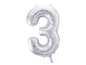 Foil Balloon Number Silver