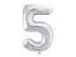 Foil Balloon Number Silver