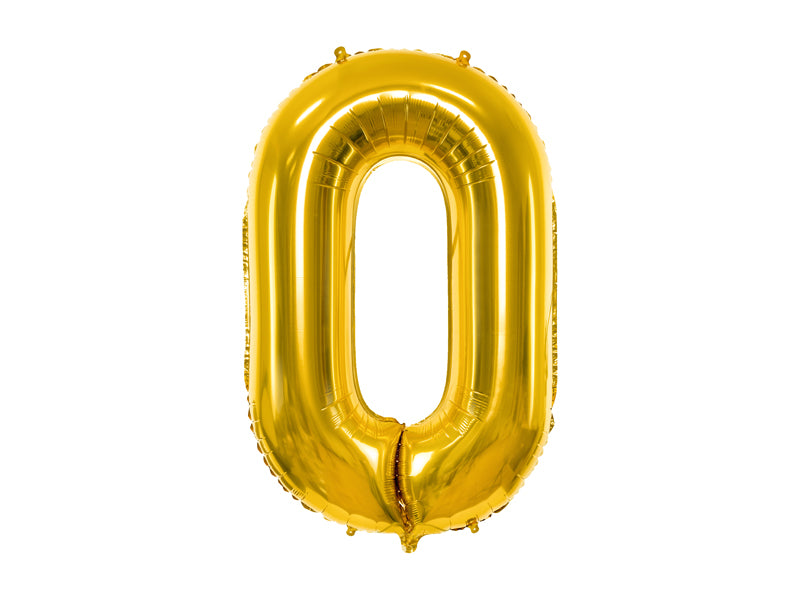 Foil Balloon Number 33.9IN Gold