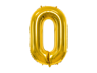 Foil Balloon Number 33.9IN Gold