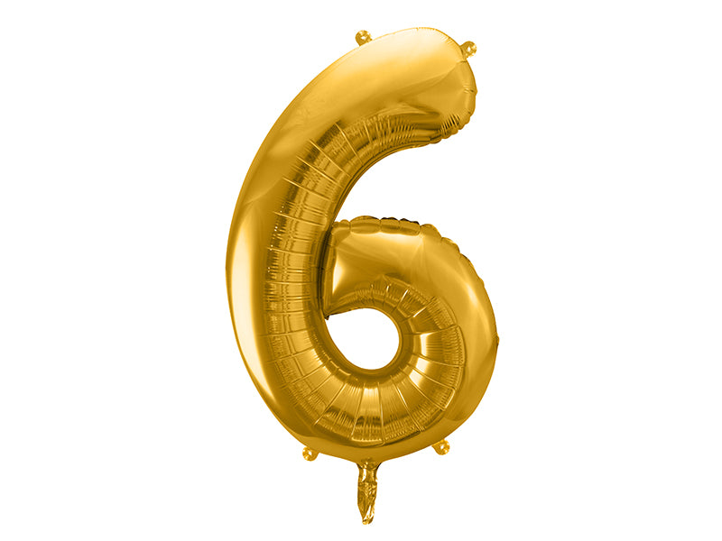 Foil Balloon Number 33.9IN Gold