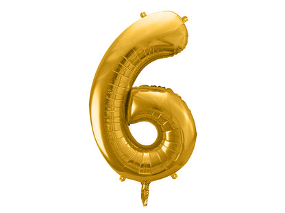 Foil Balloon Number 33.9IN Gold