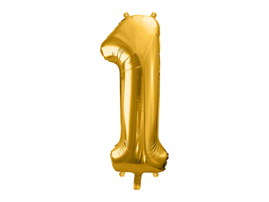Foil Balloon Number 33.9IN Gold