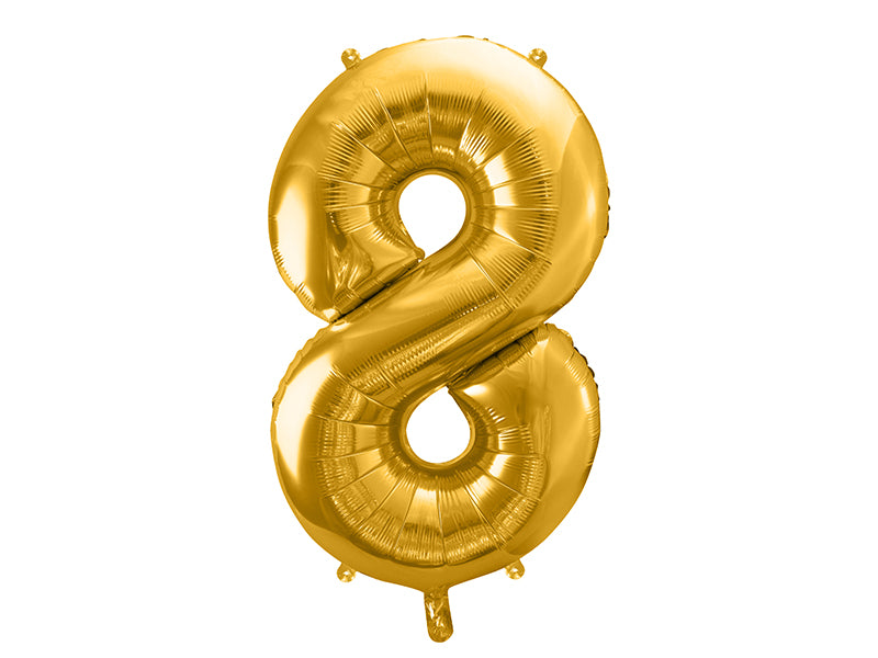 Foil Balloon Number 33.9IN Gold