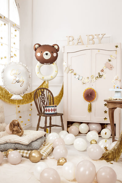 Foil Balloon Teddy Rattle, 24.0X34.6IN, Mix