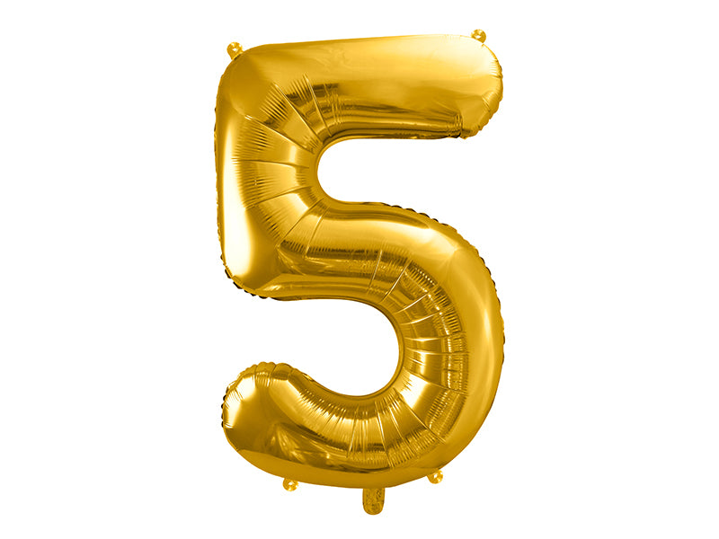Foil Balloon Number 33.9IN Gold