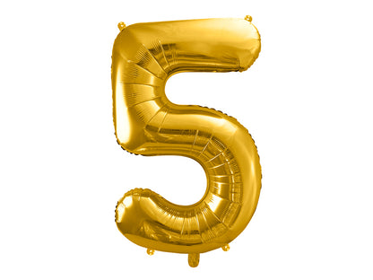 Foil Balloon Number 33.9IN Gold