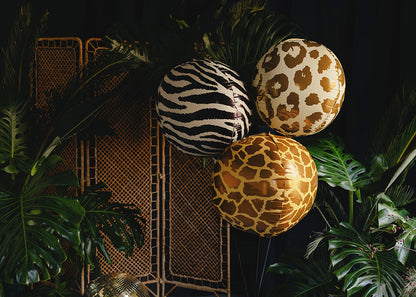 Foil Balloon Zebra Stripes Ball