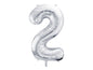 Foil Balloon Number Silver