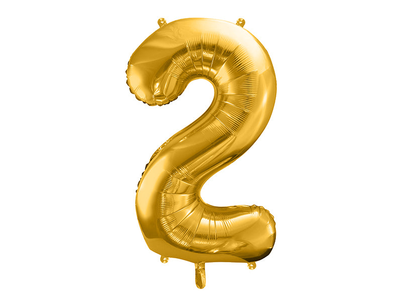Foil Balloon Number 33.9IN Gold