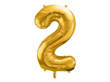 Foil Balloon Number 33.9IN Gold