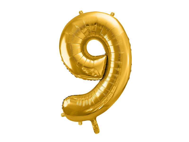 Foil Balloon Number 33.9IN Gold