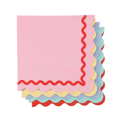Rainbow Ric Rac Assorted Lunch Napkins