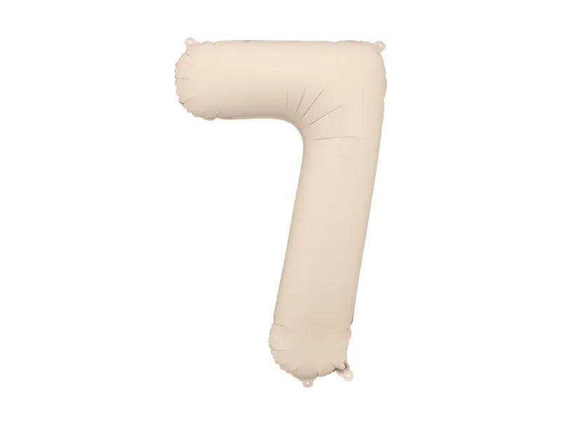 Foil Balloon Number Light Warm Grey