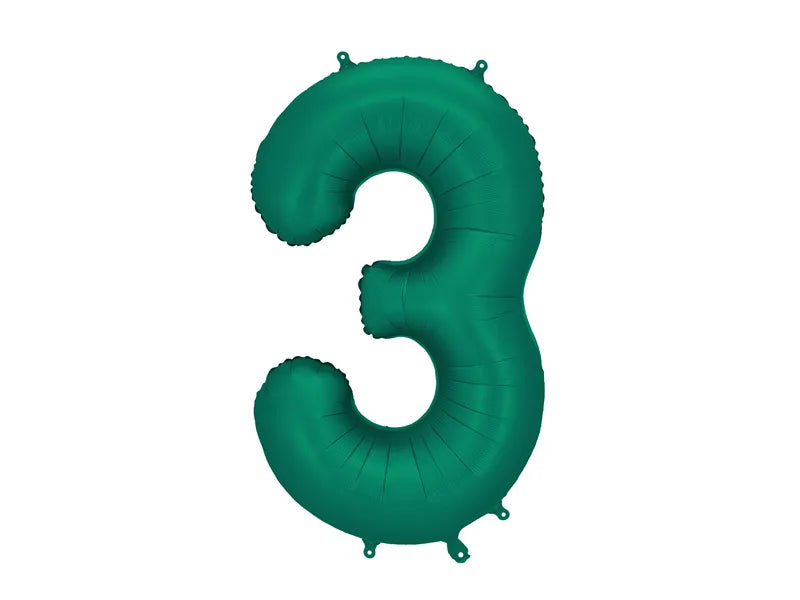 Foil Balloon Number Bottle Green