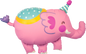 39" Circus Shape-Pink Elephant