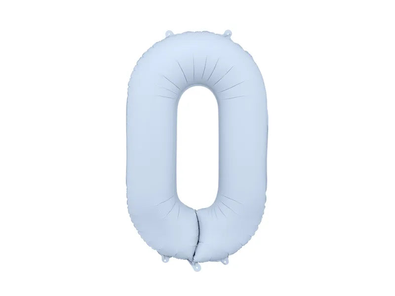 Foil Balloon Number Misty Blue
