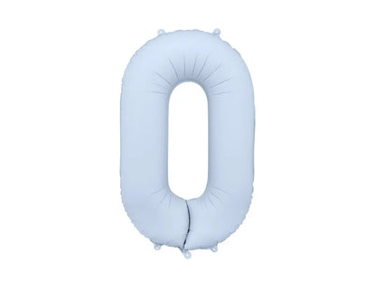 Foil Balloon Number Misty Blue