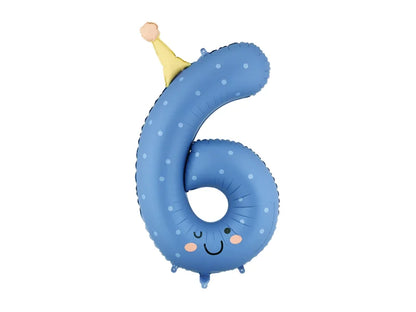Foil Balloon Number- Party Hat