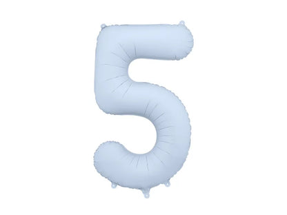 Foil Balloon Number Misty Blue