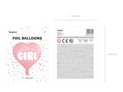 It’s A Girl Heart Balloon