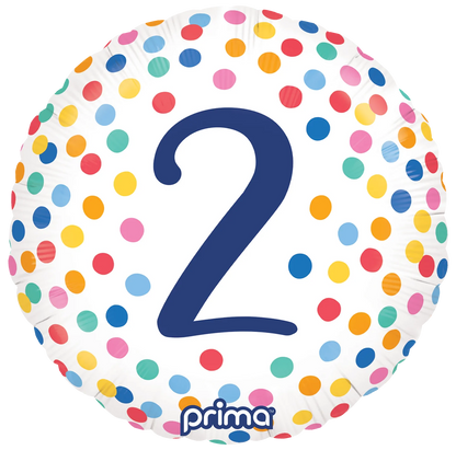 18” Round Happy Birthday Confetti Numbers 1-5
