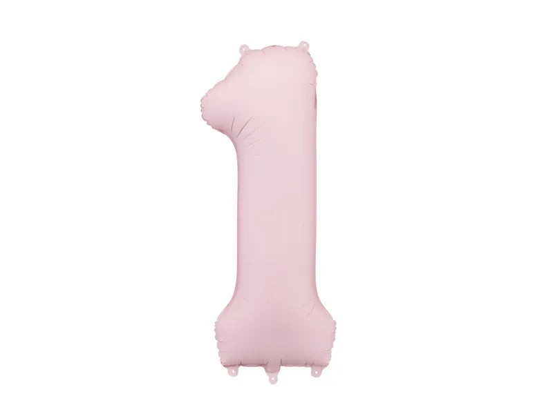 Foil Balloon Number Light Pink