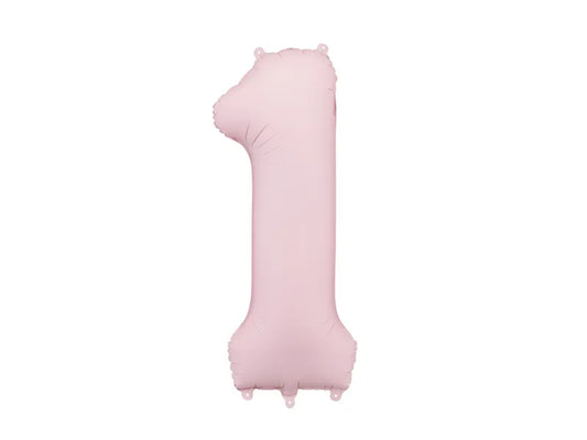 Foil Balloon Number Light Pink