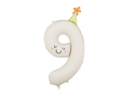 Foil Balloon Number- Party Hat