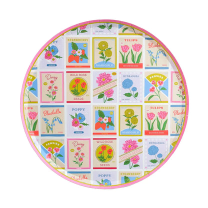 In Bloom Seed Packet Dinner Plates