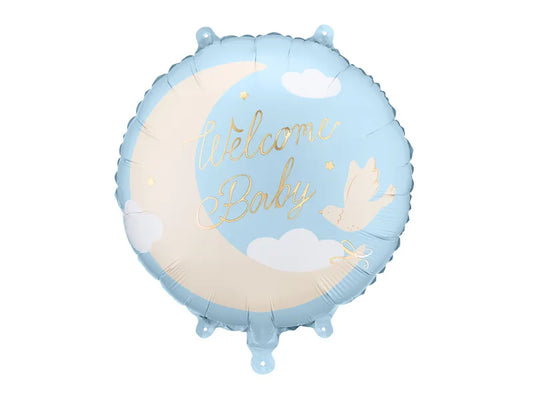 Foil Balloon Tablet Welcome Baby Light Blue (35X35CM)