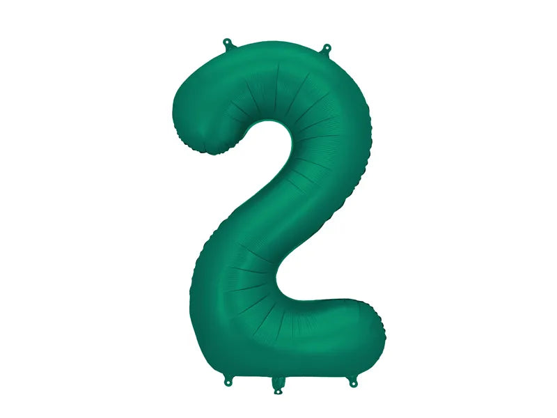 Foil Balloon Number Bottle Green