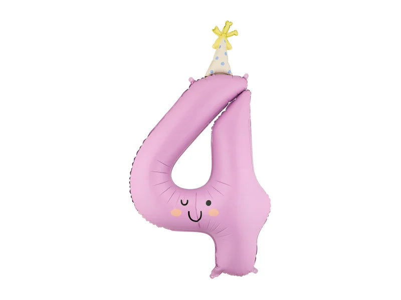 Foil Balloon Number- Party Hat