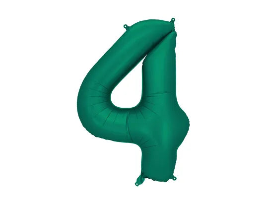 Foil Balloon Number Bottle Green