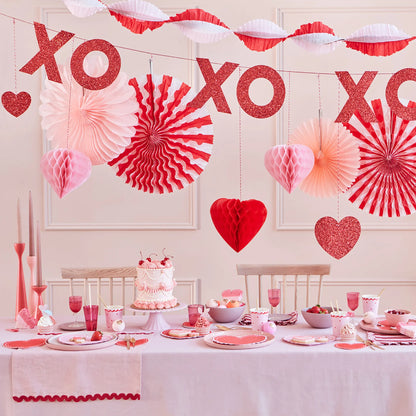 Honeycomb Hearts Garland