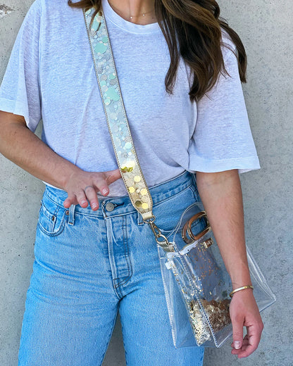GOOD AS GOLD CONFETTI REMOVABLE PURSE STRAP ATTACHMENT