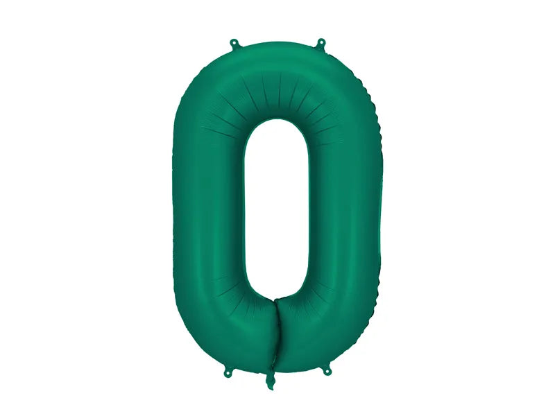 Foil Balloon Number Bottle Green